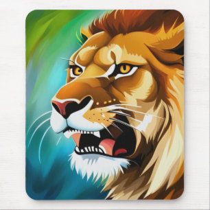 Roaring Lion Side Posed Portrait-57566 Mouse Pad