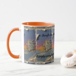 Roaring Lion Sunrise Papercut Mug