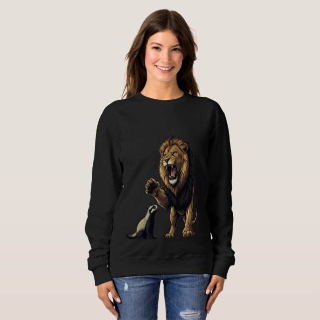 Roaring Lion Sweatshirt – Power in Every Thread (Front Full)