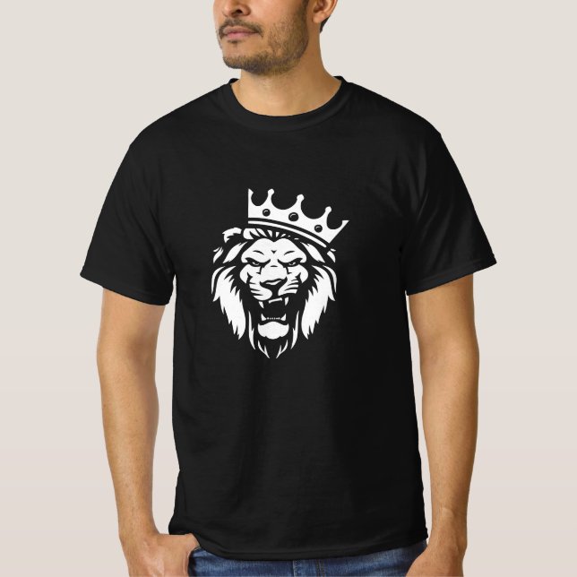 Roaring lion with crown T-Shirt (Front)