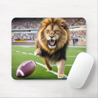 Roaring Lion With Football