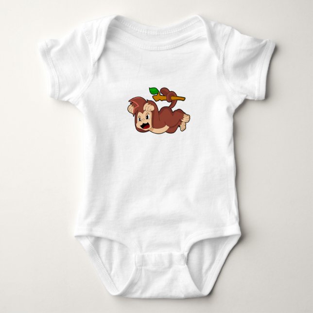Roaring Monkey Baby Bodysuit (Front)