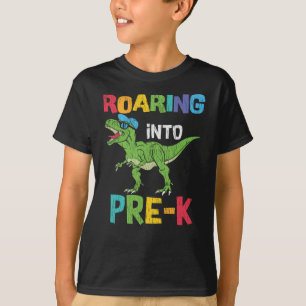Roaring Pre-K Back To School T rex Dinosaur Kids T-Shirt
