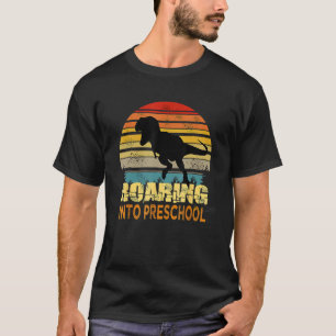 Roaring Preschool Dinosaur Back To School First Da T-Shirt