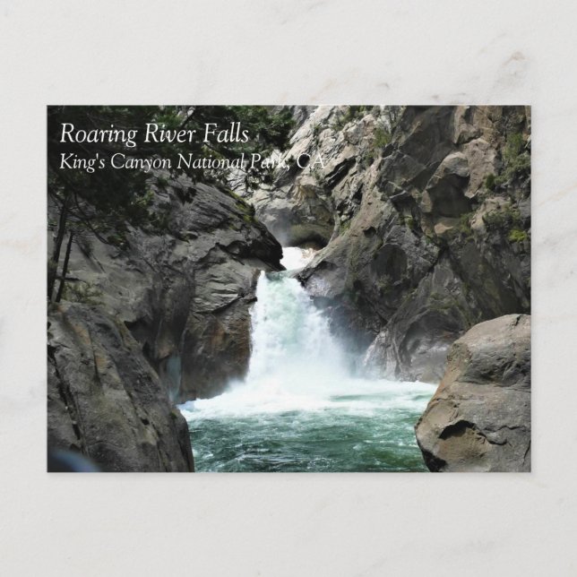 Roaring River Falls, King's Canyon, CA Postcard (Front)
