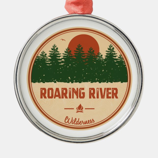 Roaring River Wilderness Metal Tree Decoration (Front)