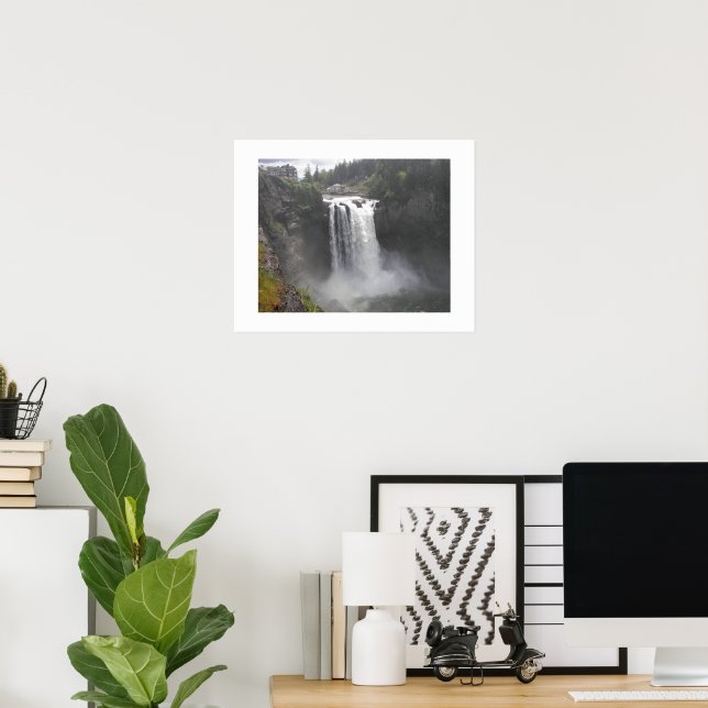 Roaring Snoqualmie Falls Photographic Poster (Home Office)