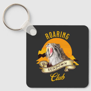 Roaring Sundown Club Sabertooth Tiger Key Ring