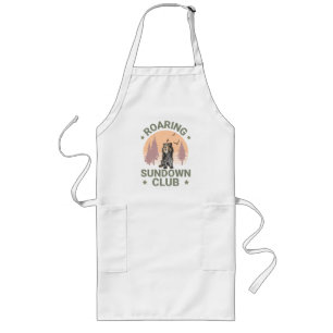 Roaring Sundown Club Sabertooth Tiger Long Apron