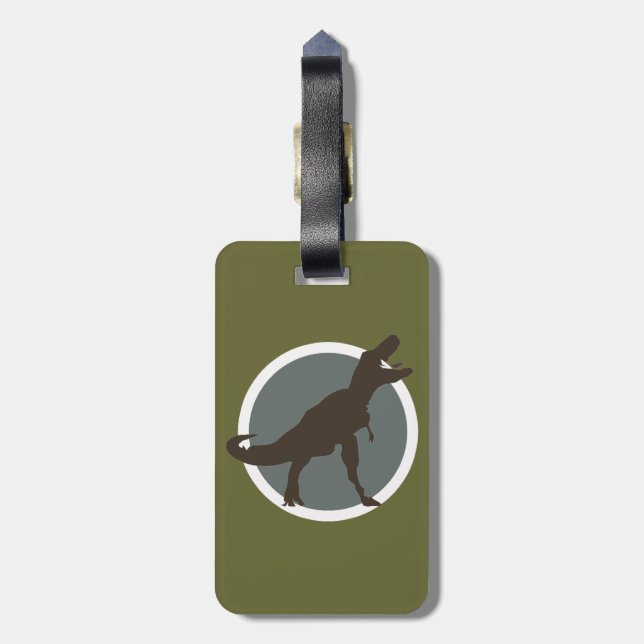 Roaring T-rex Luggage Tag (Back Vertical)