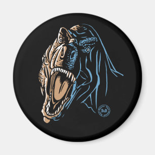 Roaring T-Rex Round Magnet