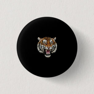 Roaring Tiger 3 Cm Round Badge