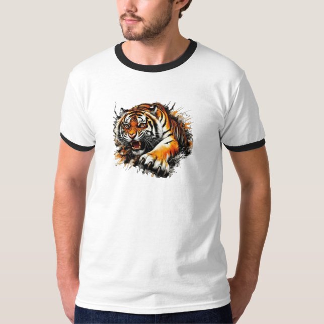 Roaring Tiger Attack T-Shirt (Front)