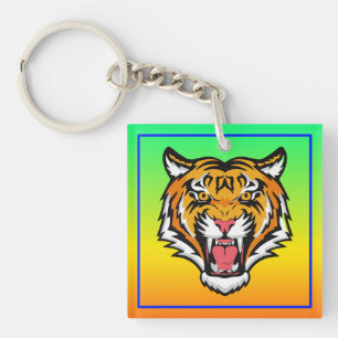 Roaring Tiger Head-25818 Key Ring
