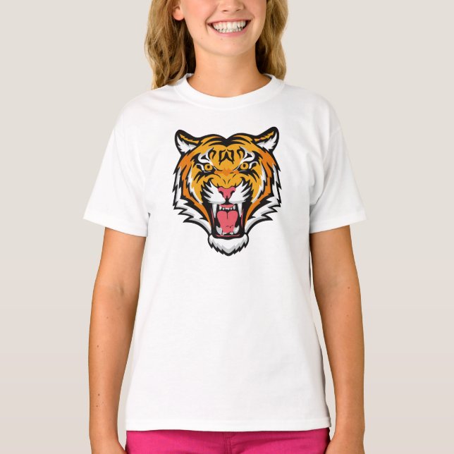 Roaring Tiger Head-25818 T-Shirt (Front)