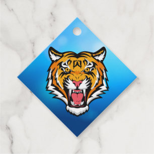 Roaring Tiger Head-25818 Travel Mug Favour Tags
