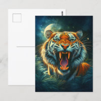 Roaring Tiger Moonlit Jungle