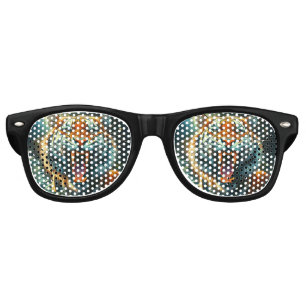 Roaring Tiger Moonlit Jungle Retro Sunglasses