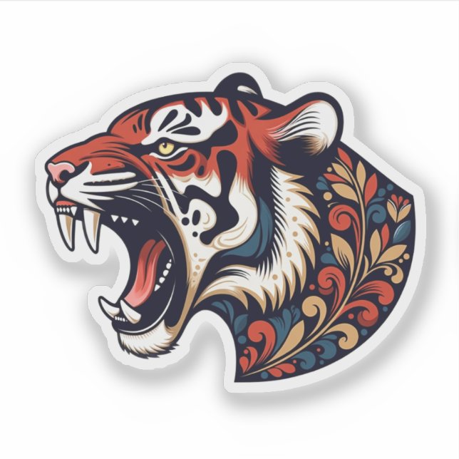 Roaring Tiger Sticker (Front)