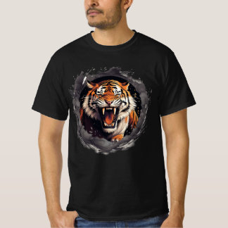 Roaring Tiger T-shirt in the smoke