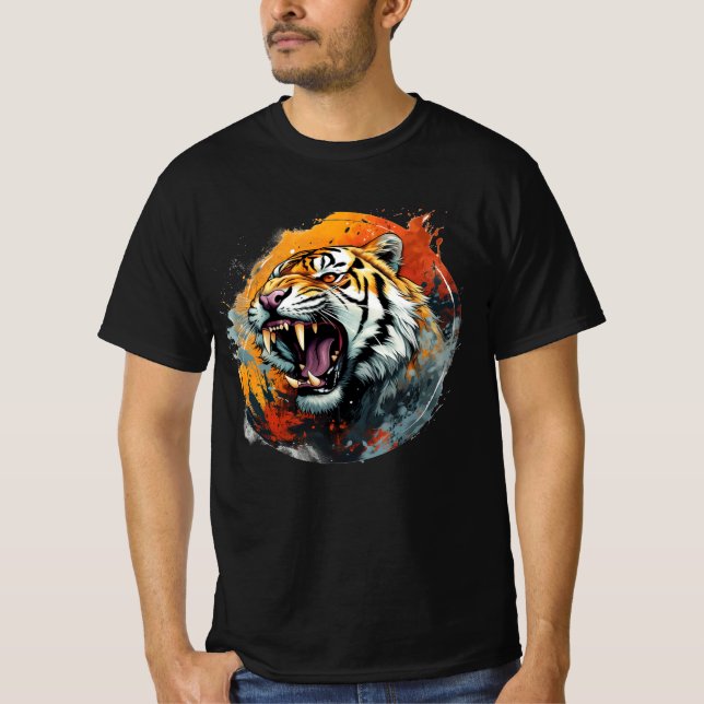 Roaring Tiger T-shirt - Intense colors (Front)