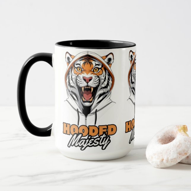 Roaring Trend | Tiger in a Hoodie Mug (With Donut)