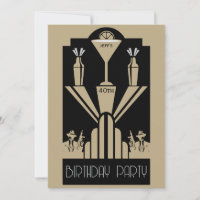 Roaring Twenties Art Deco Gangster Birthday 