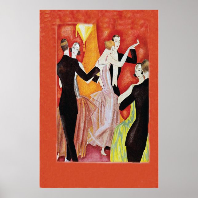 Roaring Twenties Dancing Couples Poster (Front)