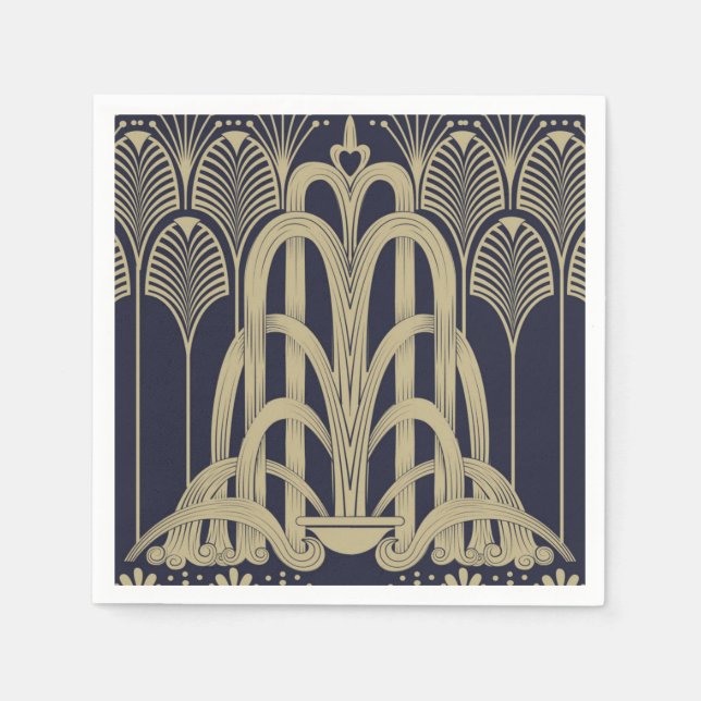 Roaring Twenties Fountain Napkin (Front)