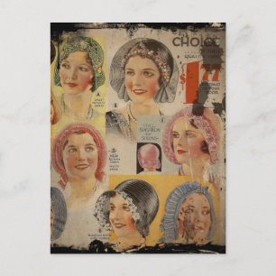 Roaring Twenties Hat Advertisement Postcard