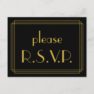 Roaring Twenties Look RSVP Postcard