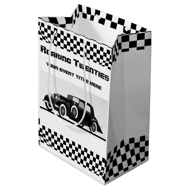 Roaring Twenties Party or Wedding Medium Gift Bag (Back Angled)