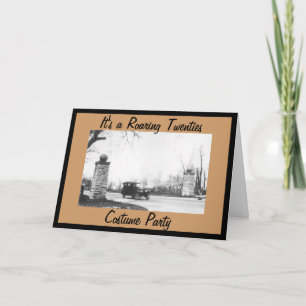 Roaring Twenties Theme Costume Party Invitation