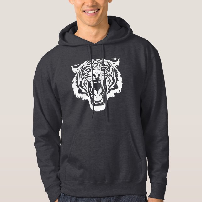Roaring White Tiger Hoodie (Front)