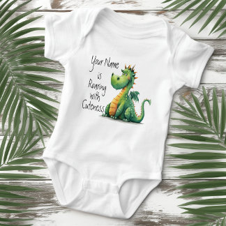 Roaring with Cuteness Dragon Baby Bodysuit