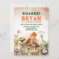 Roarrr Jurassic Dinosaur Boy Dino Birthday Party