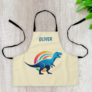 Roarsome Blue T-rex Personalised Apron