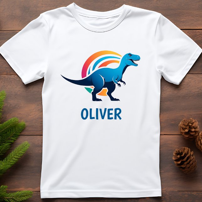 Roarsome Blue T-rex Personalised T-Shirt (Creator Uploaded)