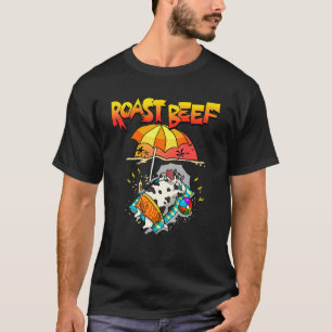 Roast Beef Cow On Beach Vacation Sun Tan Kids Men T-Shirt