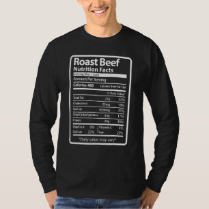 Roast Beef Nutrition Facts for Thanksgiving Christ T-Shirt