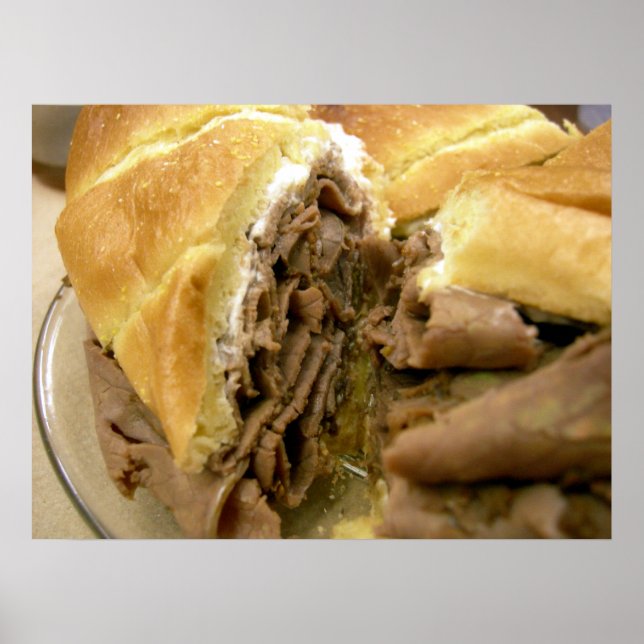 Roast beef sandwich with creamy goat cheese poster (Front)