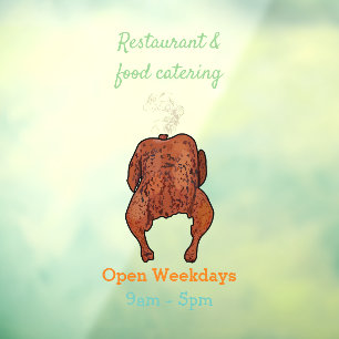 Roast chicken cartoon illustration
