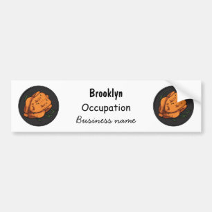 Roast chicken cartoon illustration bumper sticker