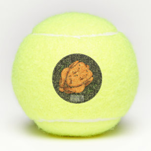 Roast chicken cartoon illustration tennis balls