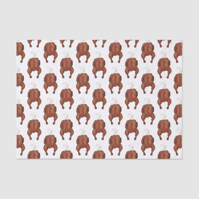 Roast chicken cartoon illustration  tissue paper (Front)