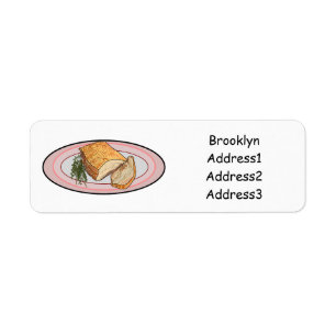 Roast pork belly cartoon illustration