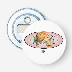 Roast pork belly cartoon illustration bottle opener