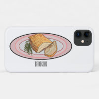 Roast pork belly cartoon illustration