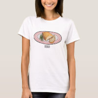 Roast pork belly cartoon illustration