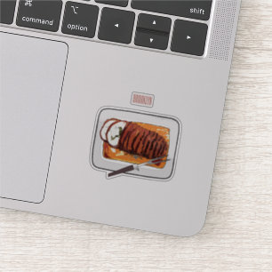 Roast turkey breast cartoon illustration